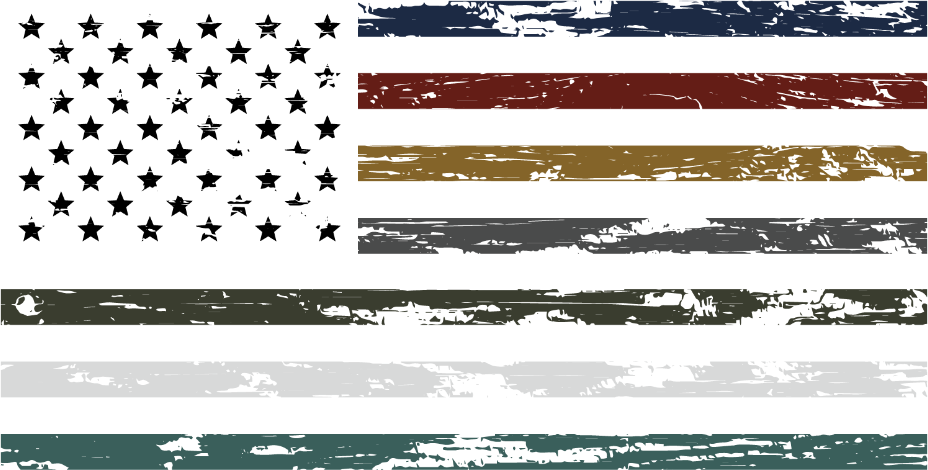 Seven distressed lines representing the Lines & Legacy fields of service